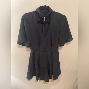 American Threads Elegant Black Women's Romper